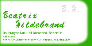 beatrix hildebrand business card
